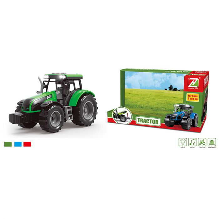 Дитяча іграшка машинка трактор світловий та звуковий, 550-45J, 3 кольори, коробка 23*15*11см, батар.