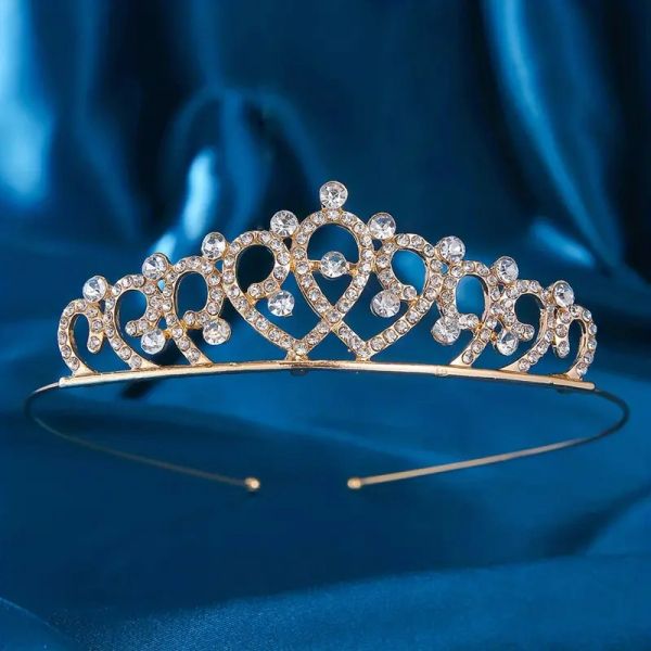 Діадема (тіара) корона колір золото (gold), матеріал корпусу метал (tiara) HG-105-J