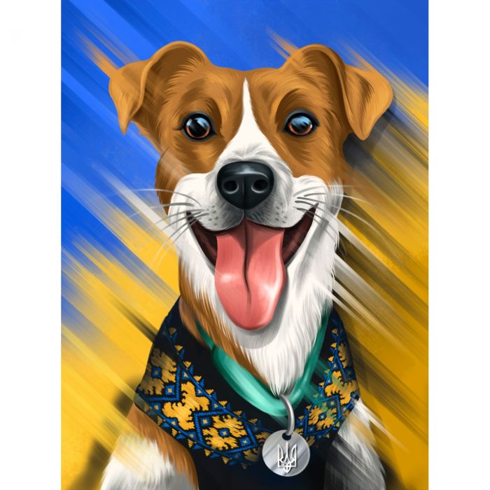 Алмазна мозаїка  хоробрий помічник , 30*40  см SANTI 954425 на підрамнику