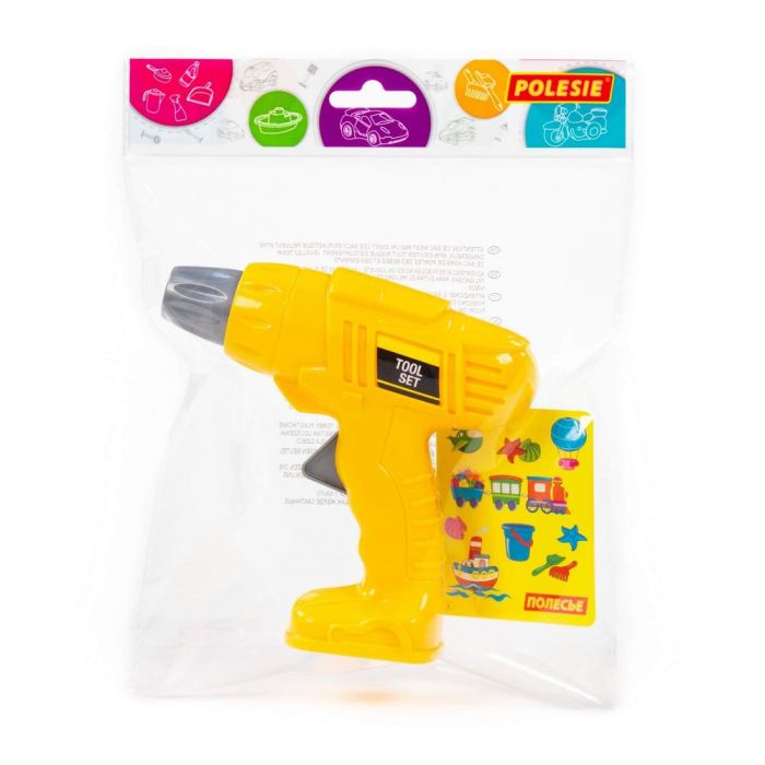 Дитяча іграшка інструмент шуруповерт жовтий 90485 у пакеті ( відео в описі)