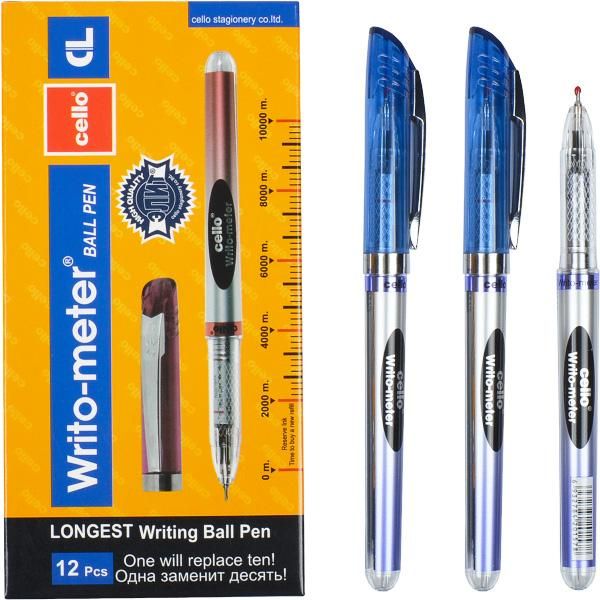 Ручка масляна CL Writo-meter пише 10 км, 0,5мм, синя, CELLO CL-8048
