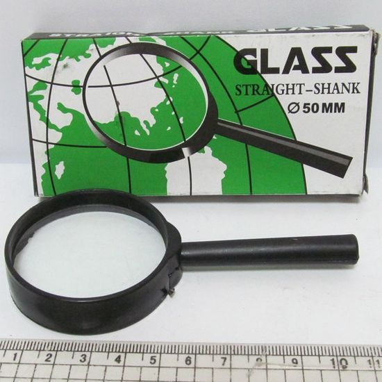 Лупа d-50мм, скляна лінза, пластикова оправа (50-YB) (YB19013-50) 7805-50MM