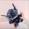 М'яка іграшка плюшева Стіч Ангел (Stitch) синій, 30 см (3783) в комбінезоні