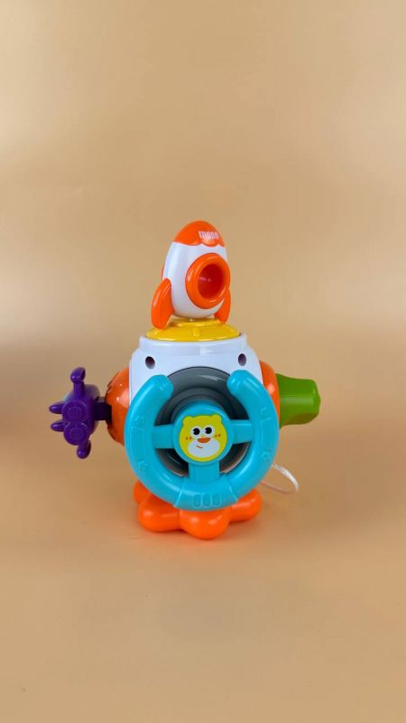 Дитяча іграшка для малюка брязкальце тактильне сонячний зайчик, 6в1, рухомі частини (4135), відео в описі 