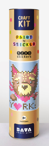 Аплікація - картина по номерам з наліпками (арт терапія) Йорк, 33х48см, 1200 стікерів  ( відео в описі)