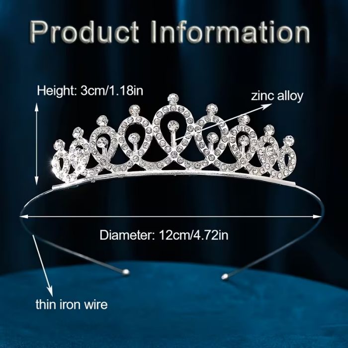 Дитяча іграшка діадема (тіара) корона A-32 колір срібро (silver), матеріал метал 164019