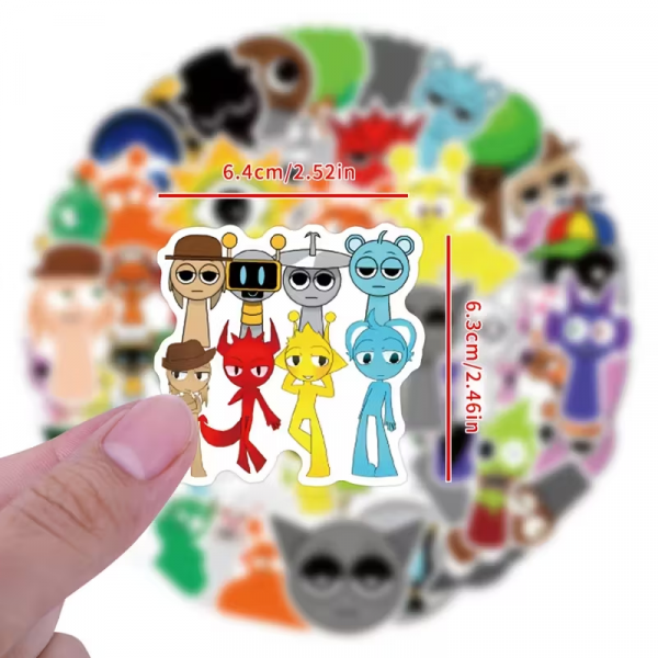 Наліпка фігурка Спрункі (Sprunki) набір 55 шт, персонаж гри Incredibox (3811) Наліпка фігурка Спрункі (Sprunki) набір 55 шт, персонаж гри Incredibox (3811)