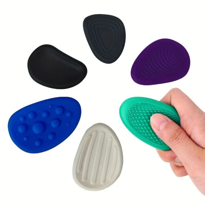 Сенсорні антистрес камінці 6шт для нейророзвитку (3734) зняття стресу та тривожності, дрібна моторика