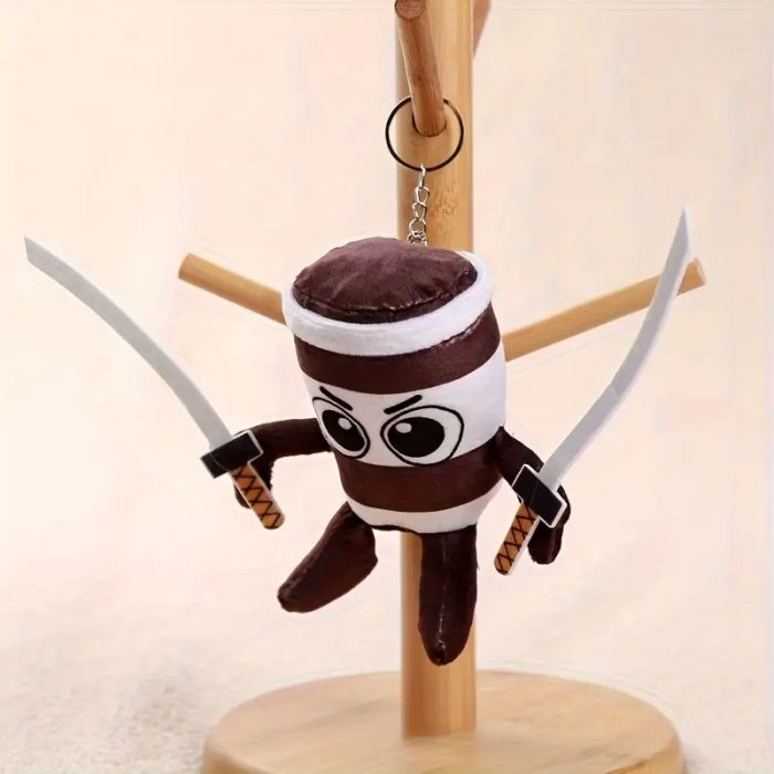 М'яка іграшка брелок Капучіно Асасіно італійські меми (Cappuccino Assasino Brainrot memes) 3491