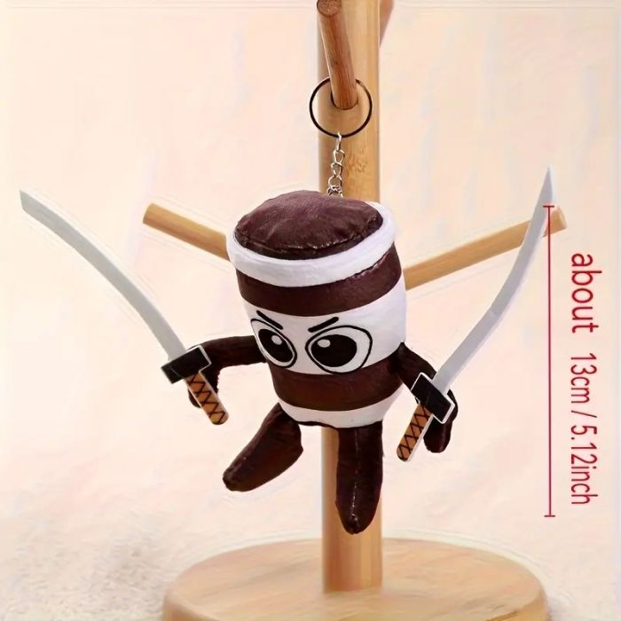 М'яка іграшка брелок Капучіно Асасіно італійські меми (Cappuccino Assasino Brainrot memes) 3491