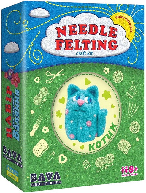 Набір д/творчості "Валяння "Блакитний котик" ВАЛ-002 УМНЯШКА Набір д/творчості "Валяння "Блакитний котик" ВАЛ-002 УМНЯШКА