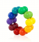 Антистрес іграшка кольорові нейрокульки молекули (4587) кульки вільного обертання