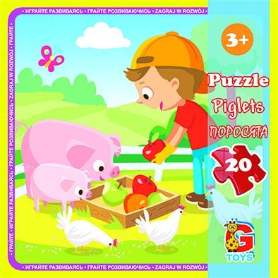 Дитячі пазли для малюка ТМ G-Toys із серії "Ферма", 20 ел. LA09