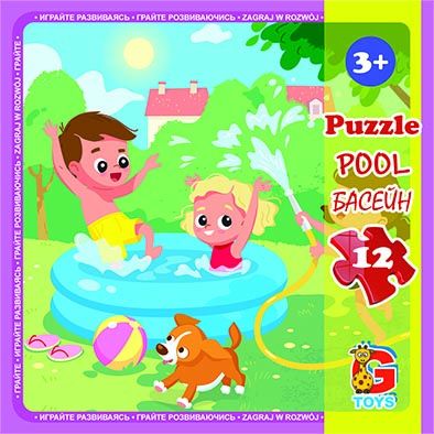 Дитячі пазли для малюка ТМ G-Toys із серії "Дитячий майданчик", 12 ел. LX02
