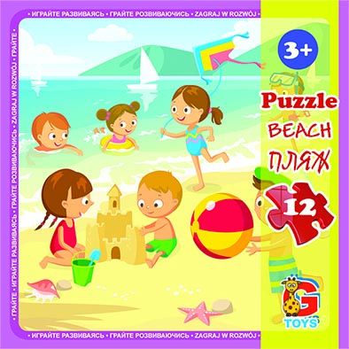 Дитячі пазли для малюка ТМ G-Toys із серії "Дитячий майданчик", 12 ел. LX04