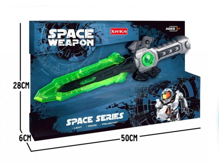 Дитяча іграшка космічний меч, світлові та звукові ефекти SPACE KT8889-F90 XianKai (два варіанта кольорів) відео в описі