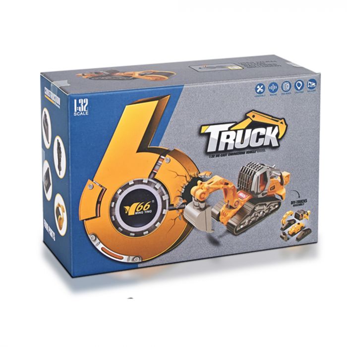 Дитяча іграшка машинка металева трактор з набором ковшів, звук, світло MY66-G1225D MING YUAN ®