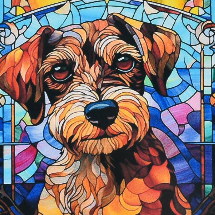 Набір для творчості алмазна вишивка картина мозаїка вітражний пес Strateg розміром 30х30 см DEEX16282