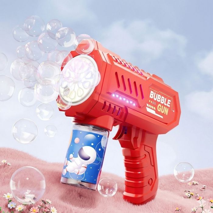 Дитяча іграшка мильні бульбашки генератор ферма мильних бульбашок, бульбашкомет H01 червоний (2563) відео в описі