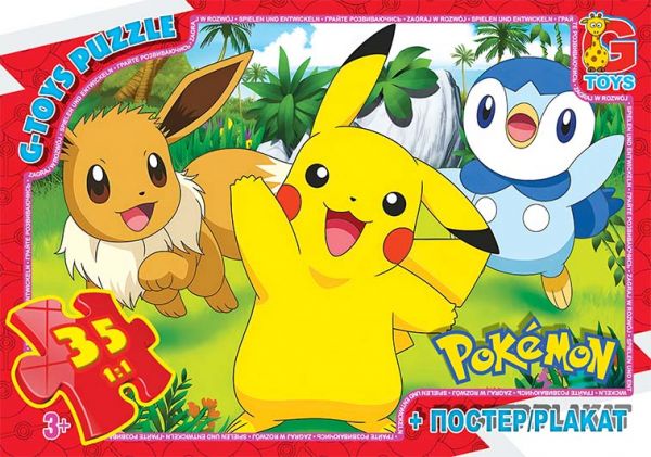 Дитячі пазли ТМ G-Toys із серії "Покемони", 35 ел. PM01