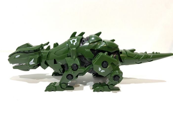 Дитяча іграшка робот конструктор динозавр Dino ST99-3A/4A, 58 деталей, з викруткою (колір хакі), відео в описі 