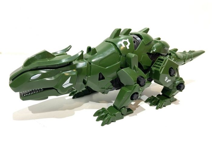 Дитяча іграшка робот конструктор динозавр Dino ST99-3A/4A, 58 деталей, з викруткою (колір хакі), відео в описі 