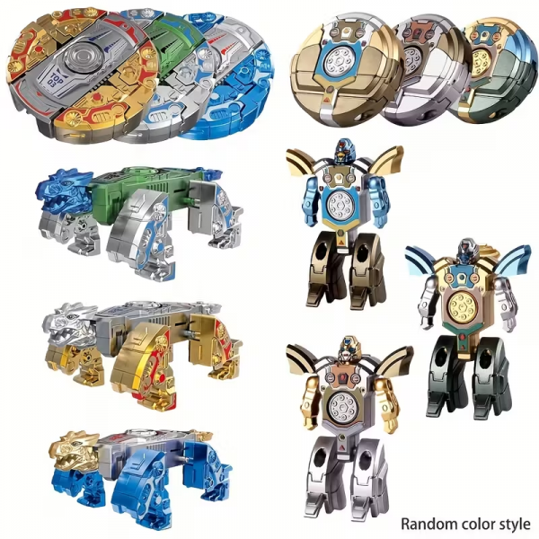 Дитяча іграшка гіроскоп спінер антистрес трансформер робот динозавр (3781) відео в описі