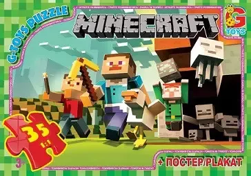 Пазли ТМ "G-Toys" із серії  "Minecraft" (Майнкрафт), 35 елементів MC770