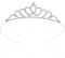 Діадема (тіара) корона колір срібло (silver), матеріал метал tiara 0743 відео в описі