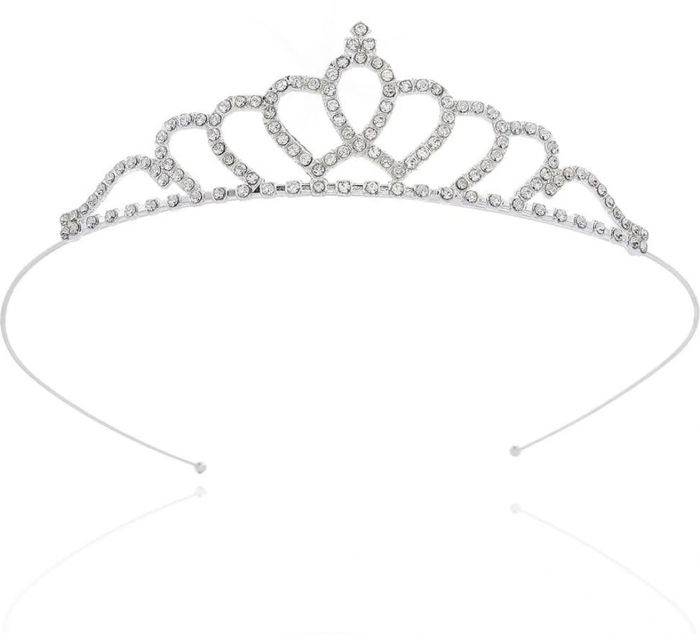 Діадема (тіара) корона колір срібло (silver), матеріал метал tiara 0743 відео в описі