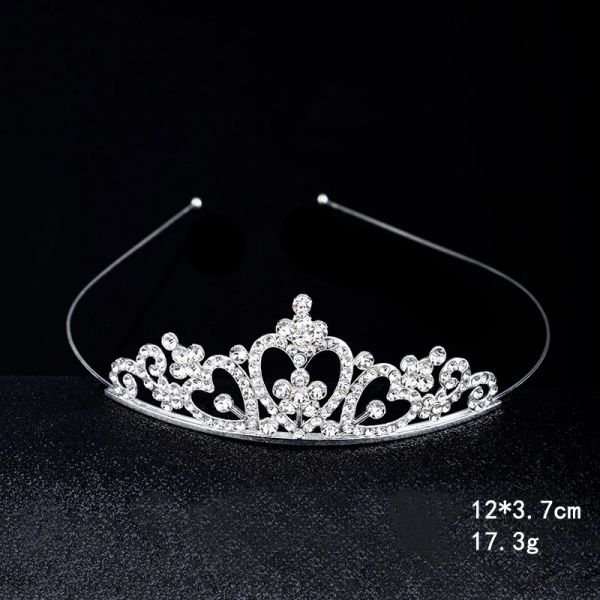 Діадема (тіара) корона колір срібло (silver), матеріал метал tiara 4998