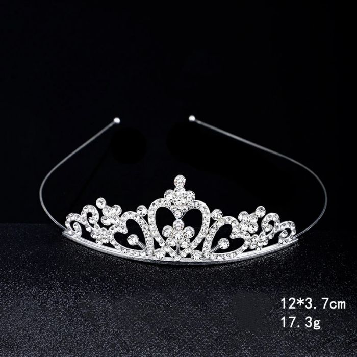 Діадема (тіара) корона колір срібло (silver), матеріал метал tiara 4998