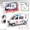 Дитяча іграшка машинка швидка допомога ZY221A фрикційний механізм, світло, звук, відео в описі 