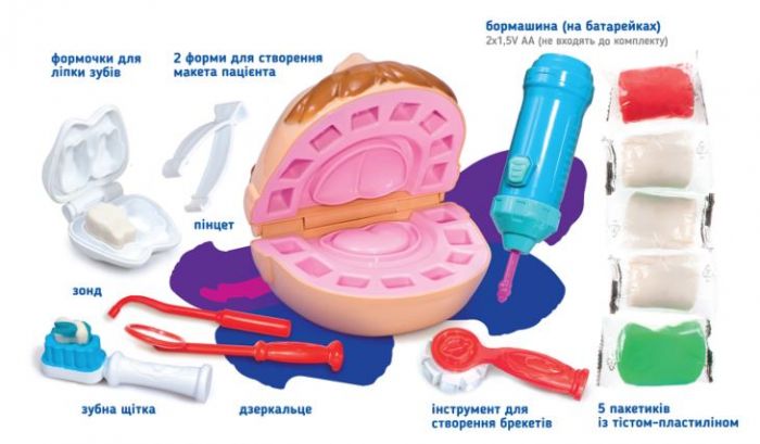 Набір для дитячого ліплення Доктор Зуб (TY4450) дантист, стоматолог