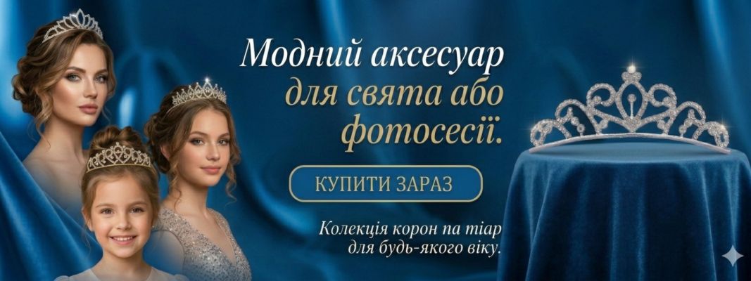 Тіара (корона) на голову, чудово виглядає як на дитині так і на дорослій дівчинці